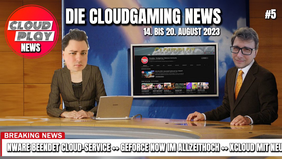 CloudplayTalk's tweet photo. Die #Cloudgaming News Folge 5 ist verfügbar!
Themen:
- Die News der Woche
- #Nware macht dicht
- #GeforceNOW legt los
Als #Podcast:
https://t.co/TWyraxniyd
#Youtube: https://t.co/lT77QMVtEg
Bei @CaschysBlog: https://t.co/ENsj0u3K2l
#Teamcloud https://t.co/1vQ6GrR48e