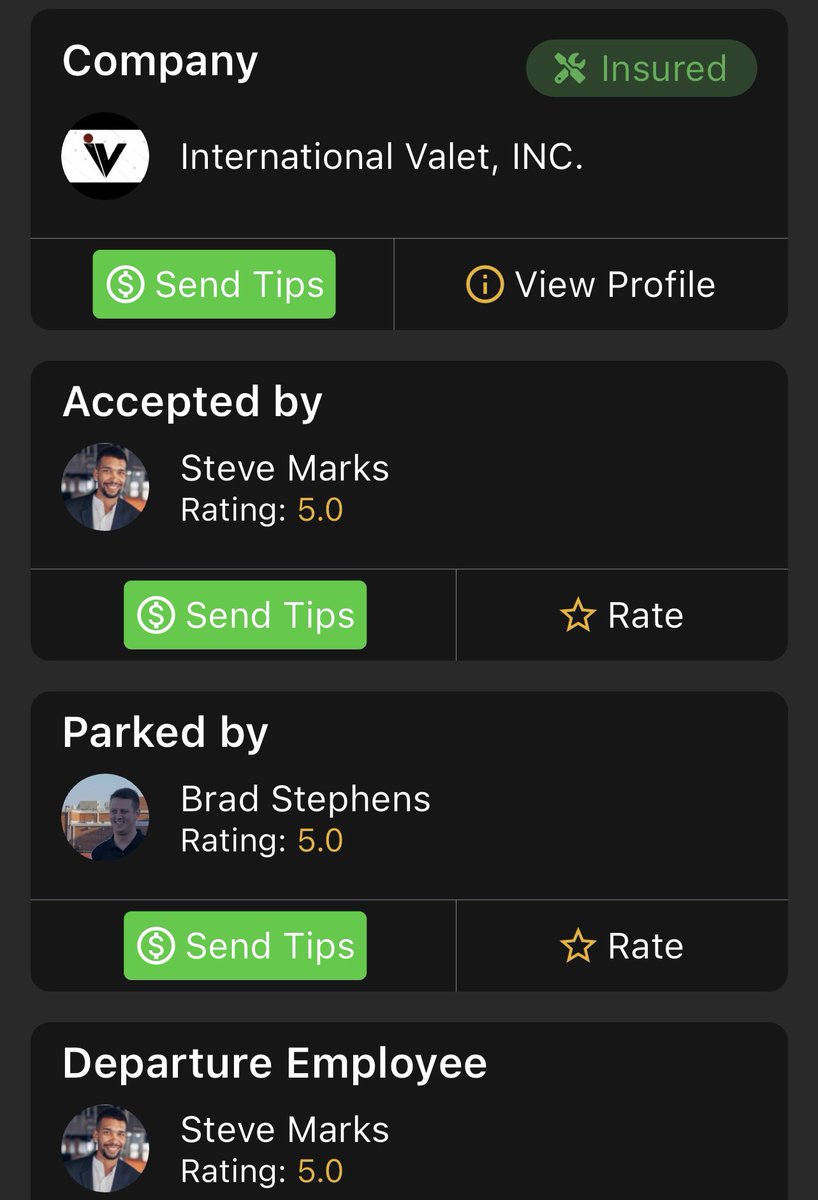 ValetTracker's tweet image. Our valet customers appreciate the transparency we offer in our valet experience. Want to know if a valet company is insured? Want to know who drove your vehicle? Want to leave a staff tip or personal tip? All things are possible with Valet Tracker!!! #TheFutureOfValetIsNow