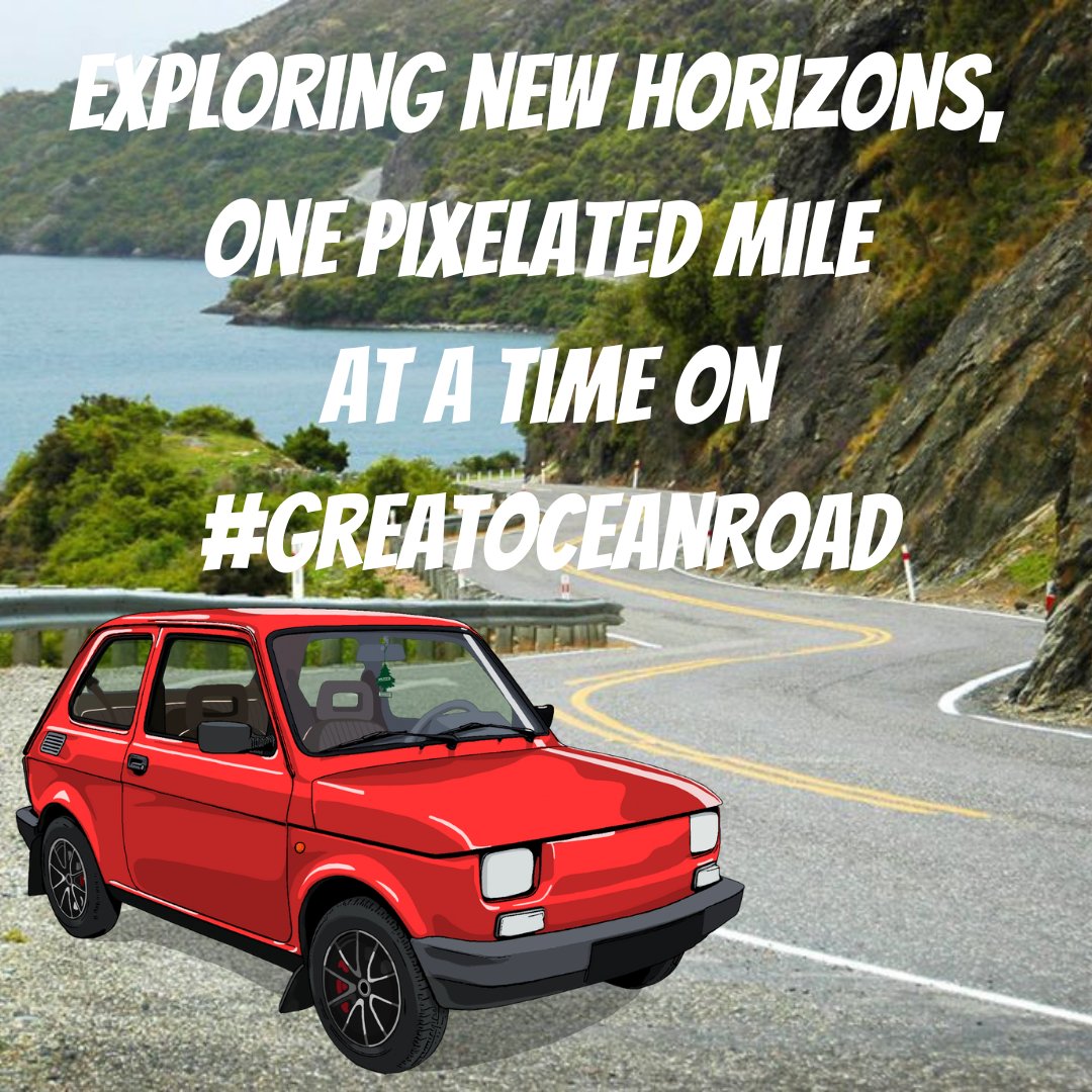 GM fam,

Exploring new horizons, one pixelated mile at a time on #GreatOceanRoad 🛤️🌌🚗

#LittleAndLoud #NFTs #web3 #car #blockchain