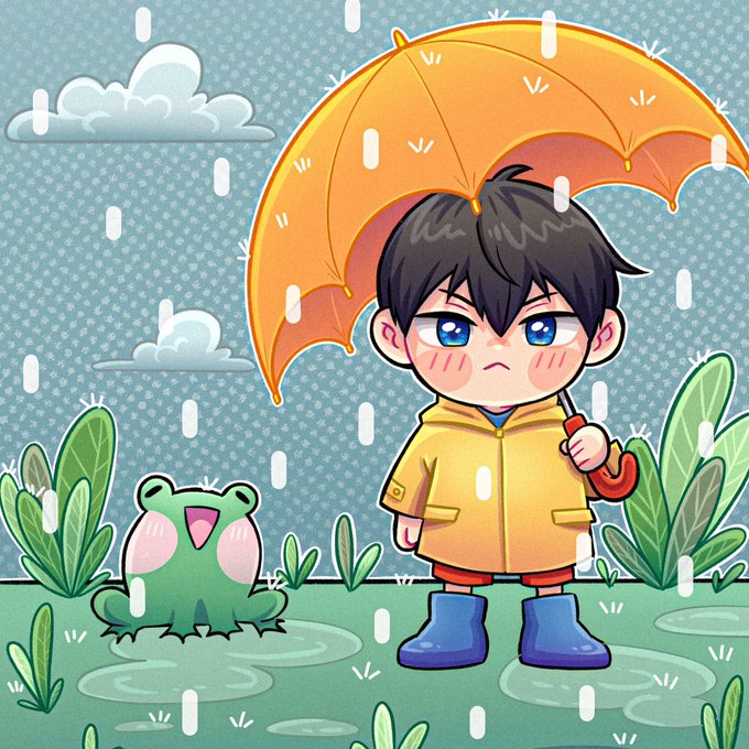 「frog rain」 illustration images(Latest)