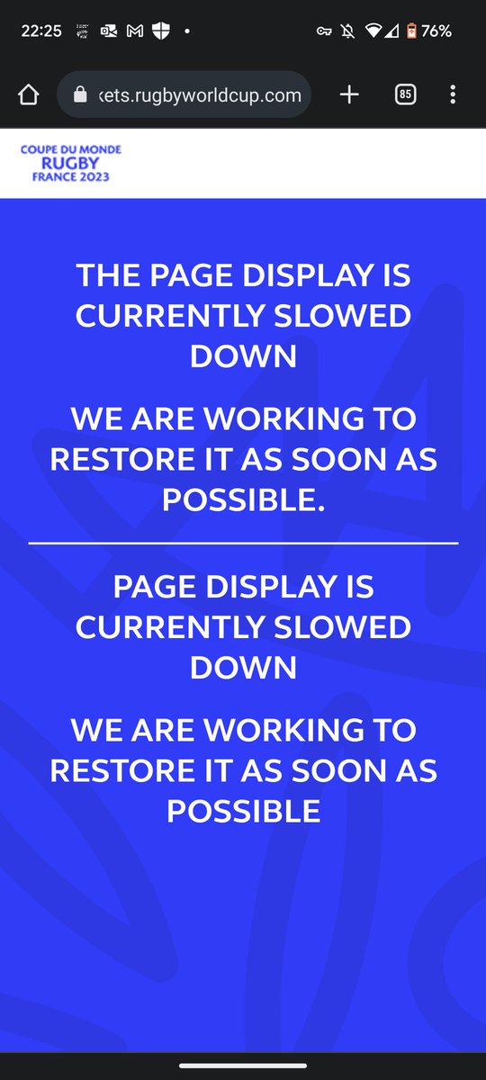 samfranklin87's tweet photo. Trying to checkout with tickets in basket and then this! Come on @rugbyworldcup ! Can you help? https://t.co/0gGFxjYUNR
