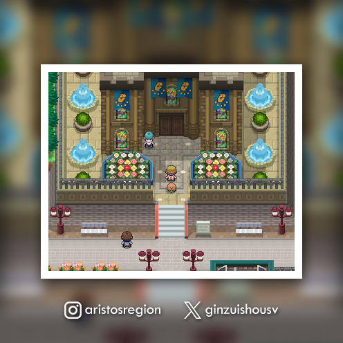 ginzuishousv's tweet photo. A department store? A train station? A cafe? A beach? A hotel in a castle? ... Havenford City has it all.

#pokemon #aristosregion #fanregion #pokengine #オリポケ #gamedev https://t.co/Z5vqdu7Gp3