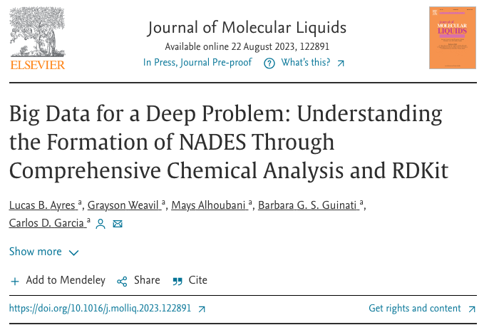 What happens when you get a cool idea in front of @ayreslucaz and @graysonweavil? One of the coolest papers! Read it at: doi.org/10.1016/j.moll…

@Clemson_Chem @ClemsonScience