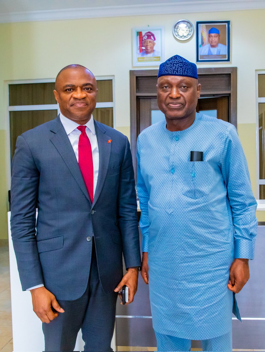 biodunaoyebanji's tweet photo. I had a meeting with Mr. Oliver Alawuba,  Group Managing Director/CEO of United Bank of Africa Plc and his team at the Ekiti State Liaison Office, Ikeja, Lagos, this afternoon https://t.co/V3MwMzDWRx