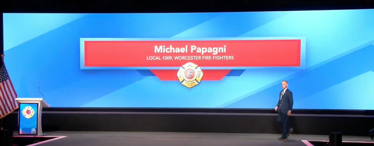 THE_PFFM's tweet photo. PFFM Info Officer and @WorcesterFD1009 member @MichaelPapagni delivered a great presentation today at the @IAFFofficial Redmond Health and Safety Symposium. #OurIAFF @IAFFPresident Edward A. Kelly introduces Mike at the 2:38:00 mark of the video. https://t.co/j1IA4gRpIO https://t.co/dCyuZDah3G
