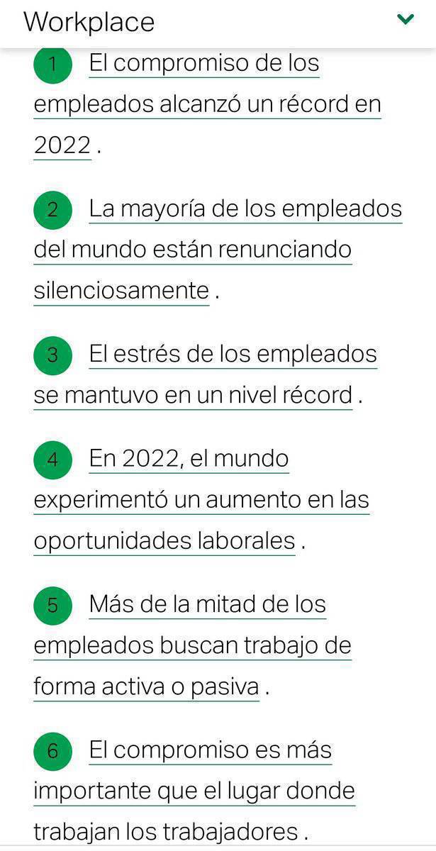 Ilustrativo repasar el informe anual de 2023  Workplace de Gallup

Aunque el compromiso de los empleados está aumentando, la mayoría de los trabajadores del mundo siguen renunciando silenciosamente,el estrés está disparado

Situación más crítica en Europa

gallup.com/workplace/3494…