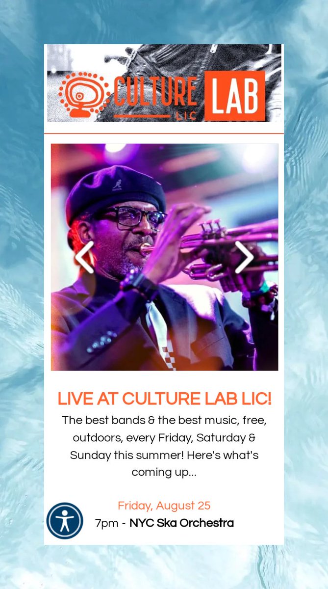 NYCSKAOrchestra's tweet photo. Friday Night, August 25th from 7pm.  NYC SKA ORCHESTRA Live at Culture Lab LIC at 5-25 46th Avenue, Long Island City, New York, NY 11101 #culturelablic #nycskaorchestra #LongIslandCity #kevinbatchelor @NYCSKAOrchestra
https://t.co/o1LF6Vtx1I https://t.co/iKibZccyJk