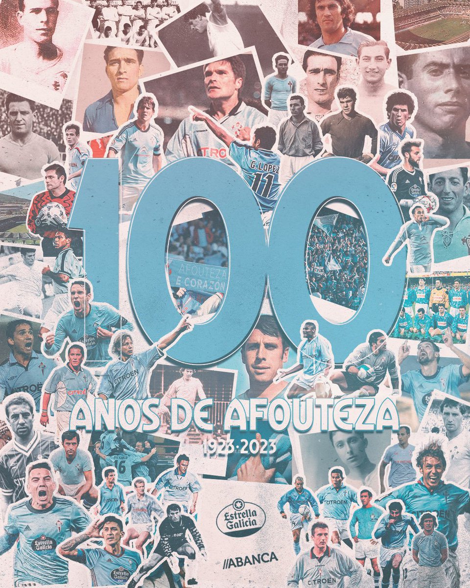 𝟭𝟵𝟮𝟯 🩵🤍 𝟮𝟬𝟮𝟯

Hoxe non é un día máis,
hoxe non estamos nos albores dun día calquera.
Hoxe é o noso día, celtismo.

💯 anos do nacemento dunha paixón, dun sentimento, dunha bendita condena.

Xustamente hoxe, fai un século que naceu o #RCCelta.

#100anosdeAfoutezaeCorazón