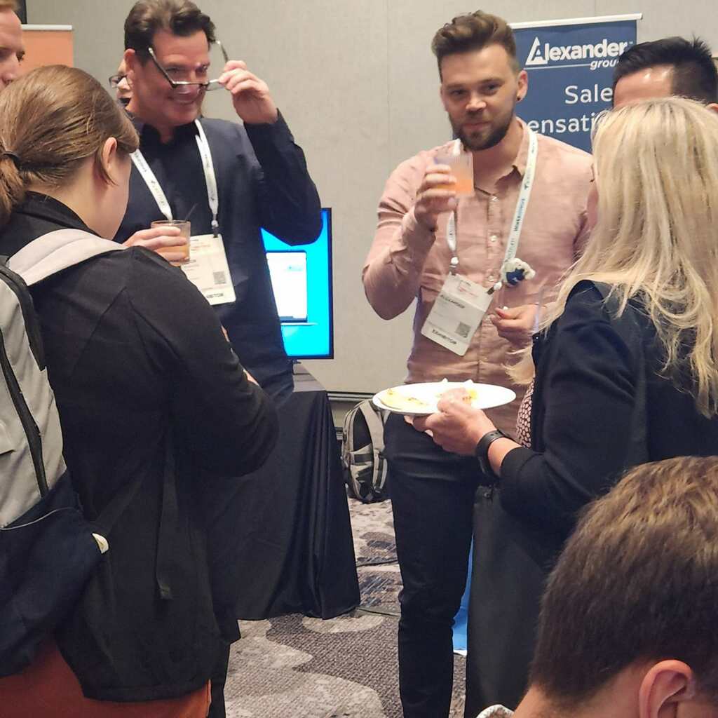 WorldatWork's tweet image. Thanks so much to Canidium and SalesVista for sponsoring the Happy Hour &amp;amp; Business Exchange in the Connection Zone tonight! There is no better way to cap another fantastic day @Worldatwork #SalesComp23 than with good food, good drinks, and great conversation!