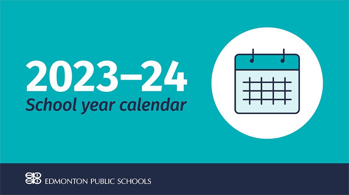 EPSBNews's tweet photo. Two weeks until we welcome most #EPSB students back to school on September 5! Take a look at the 2023–24 school year calendar for this year’s important dates and holidays: https://t.co/UbJibY4oyC  #yeg https://t.co/vGG8eMURAJ