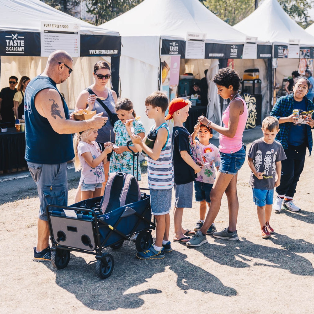 tasteofcalgary's tweet photo. The magic of #TasteofCalgary is truly bringing families together to Taste Test all the vibrant foods for the summer! 🫶🍽️ #TasteofCalgary2023 #TasteofYYC23 https://t.co/aCWm5D5DjI