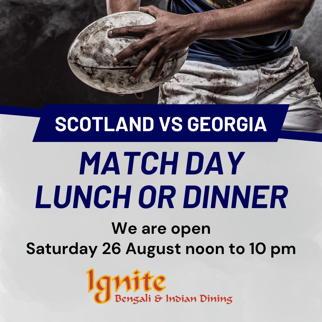 IgniteEdinburgh's tweet image. For Scotland's last international friendly before the Rugby World Cup we are open for lunch and dinner from noon to 10 pm. Call 0131 228 5666 or book online. #scotlandrugby