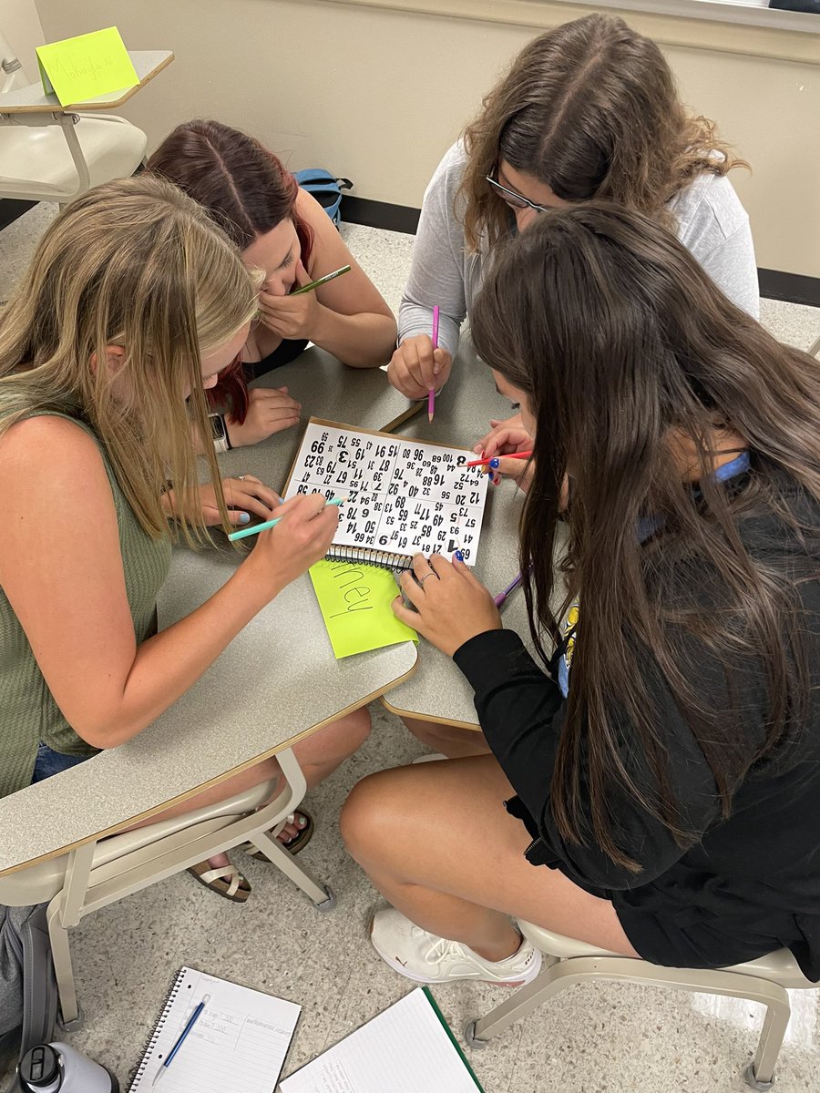 kevinsmithsd's tweet image. We did the 100# Task from @saravdwerf today in class. A great way to talk about productive group work. saravanderwerf.com/100-numbers-to… #iteachmath #mathroutines