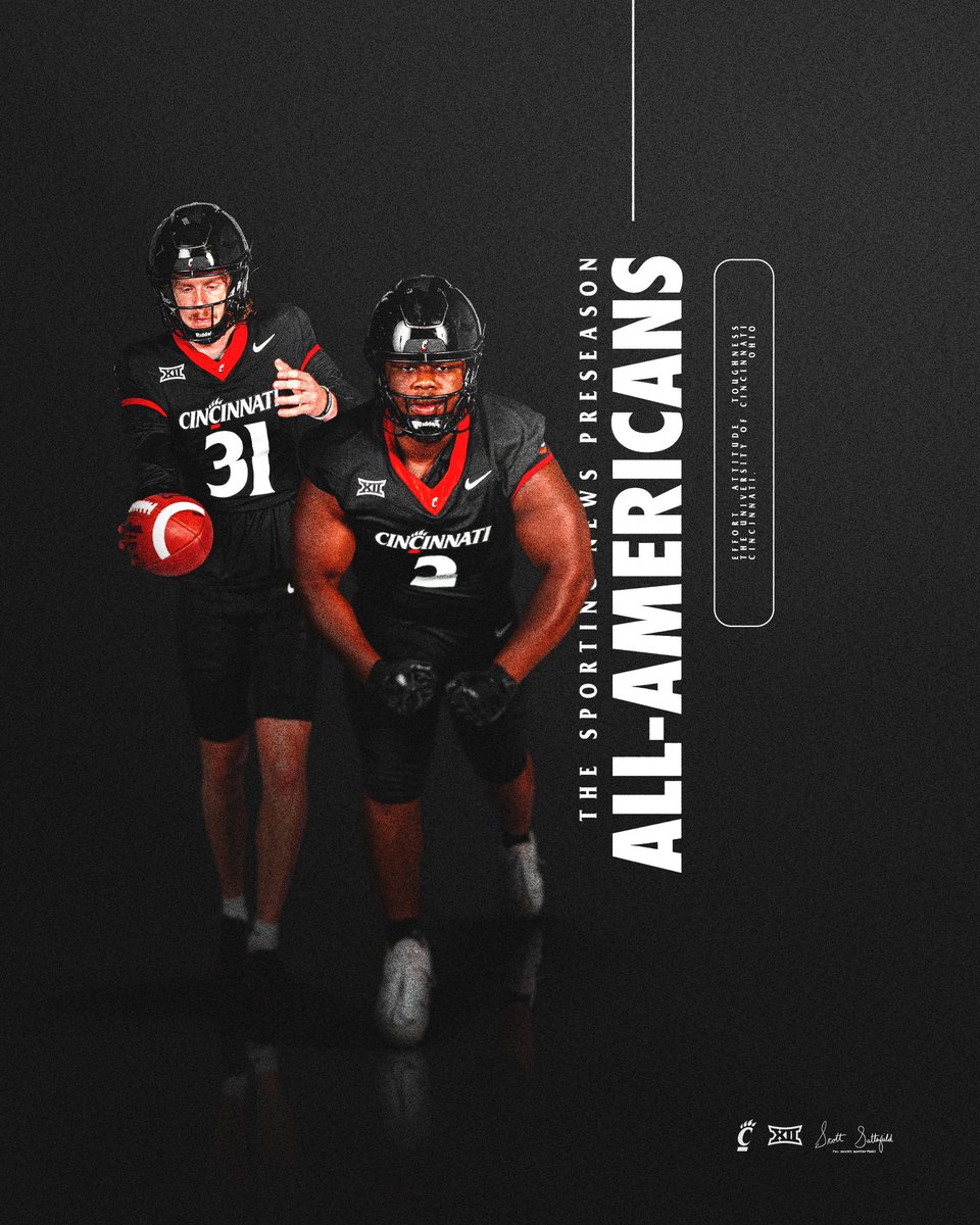 𝐀𝐋𝐋-𝐀𝐌𝐄𝐑𝐈𝐂𝐀𝐍𝐒 @dontaycorleone2 and @MasonFletcher19 earn spots on @sportingnews Preseason All-American List🏆 🔗: gobearcats.com/news/2023/8/22… #Bearcats