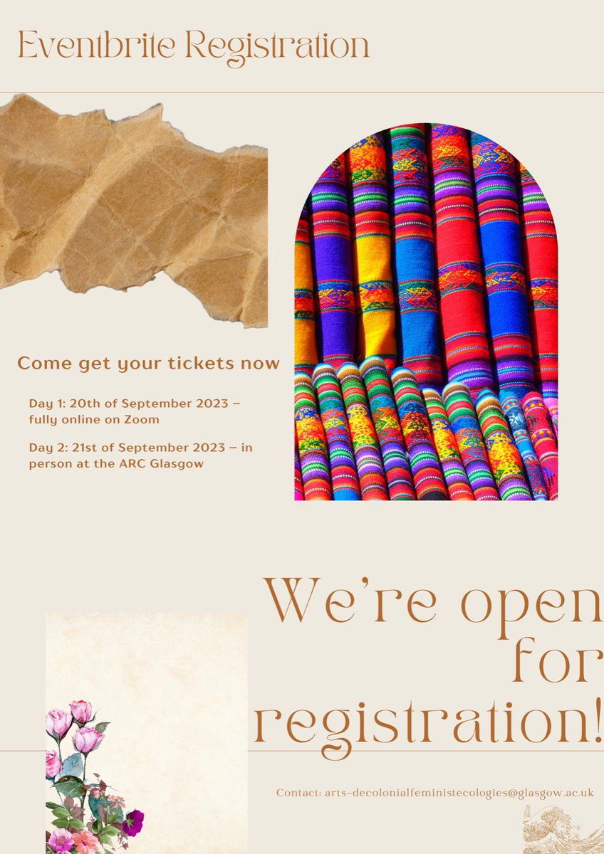 Tickets for the Decolonial Feminist Ecologies' interdisciplinary training programme 20th-21st September are out live! Get them while you still can! eventbrite.com/e/decolonial-f…