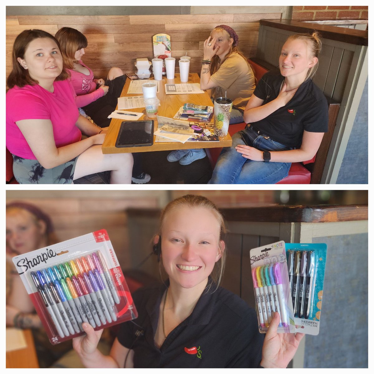 A little 🐦 told me my sister restaurant hadn't had time to get Sharpies, so time for a Special Delivery!!!! Walked into a VFD/orientation! Welcome to the team, Chilihead babies!!!🌶️👶
#wewintogether #chilislove @CoachHebert11