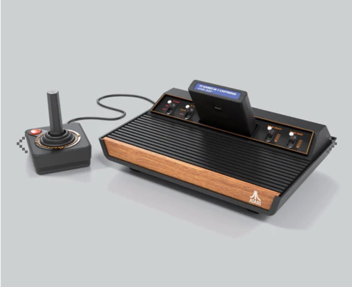 Mertallix's tweet photo. ATARI 2600+ 
-plays 2600 &amp; 7800 game cartridges 
-HDMI with widescreen mode
-10-in-1 game cartridge included 

currently available for pre-order and will ship in November 2023.
#atari #atari2600 #gamesystem #RETROGAMING #atari7800 https://t.co/kJ4Hk7wqkn