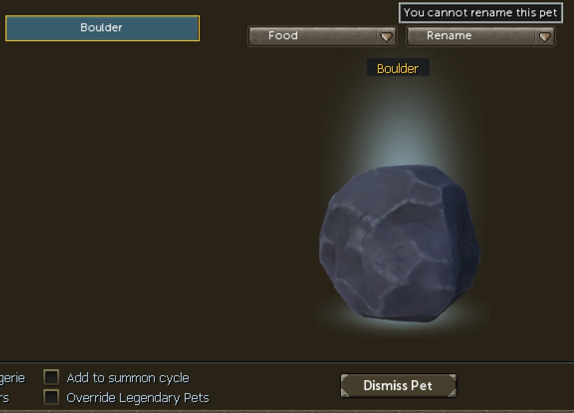 elyrunescape's tweet photo. This is an OUTRAGE @Proxii. Our 100% conclusive study shows that the Pet ROCK is the most popular content in #RuneScape and surpasses even that of Necromancy.

@JagexChaose @JagexFowl @JagexSponge @JagexAyiza @JagexFrosch @JagexDoom @JagexAzanna @JagexHooli @JagexStacey @JagexRamen @JagexSpyro @JagexBreezy @JagexDaze @JagexLuma

However, players can't change the name of the Pet "Boulder" to Pet "Rock" or "Rocky".  

THE PLAYERS ARE FURIOUS. Please fix this or change the name "Boulder Pet Token" to "Rock Pet Token".