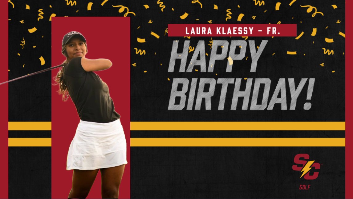 Wishing a big happy birthday to freshmen - Laura Klaessy! Hope it's a day filled with lots of birdies! 🐦🐦🐦 #SCGolf #RollStorm