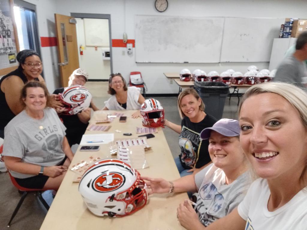 The iconic JC helmet. Prepped with love. ❤️🖤#JaysFamily #Tradition