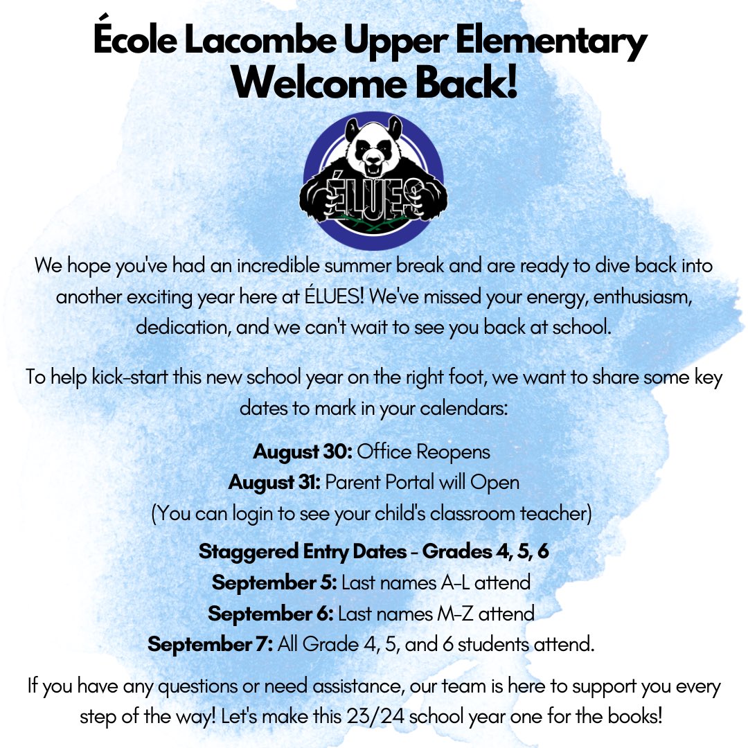 École Lacombe Upper (@elueschool) on Twitter photo 