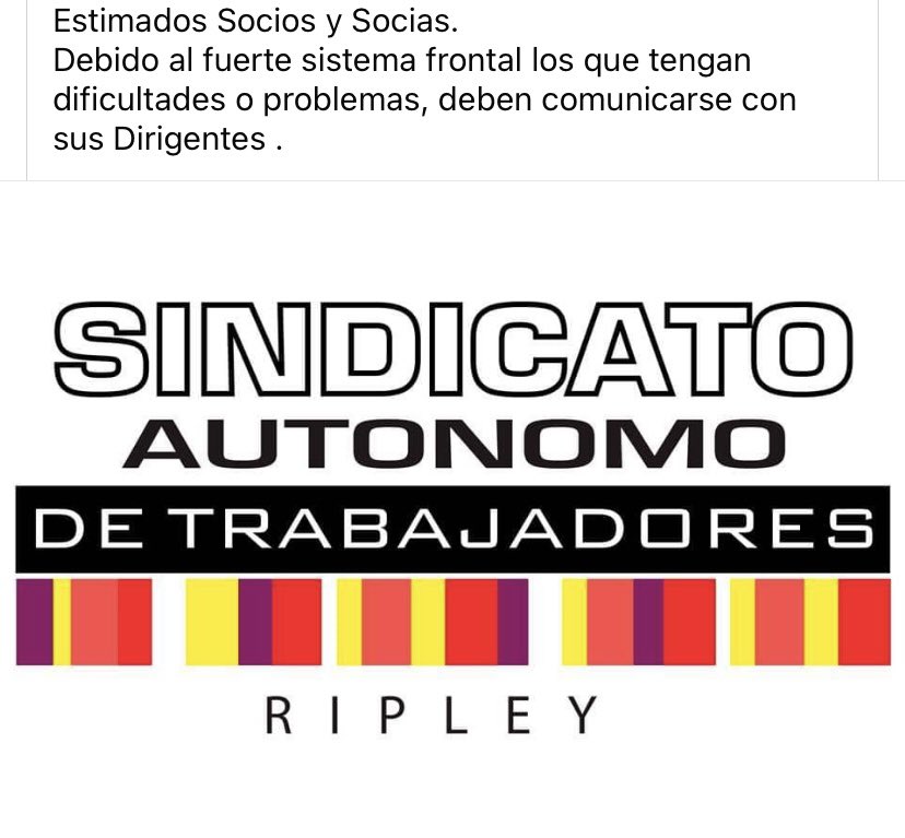 Sindicato Autonomo de Trabajadores Ripley (@autonomoripley) on Twitter photo 