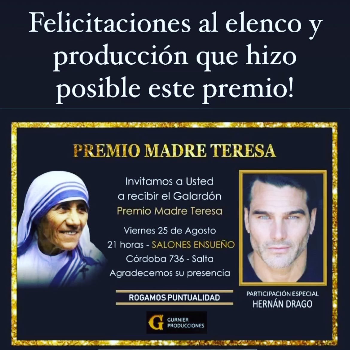 ObraAxlaTercera's tweet photo. #premiomadreteresa #salta
#aporlatercera #teatro #premio https://t.co/I1Y6iv9wkU