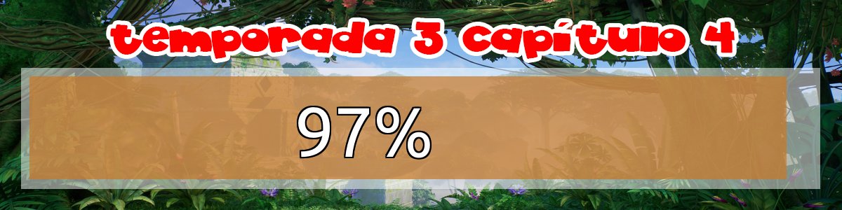fbrShop's tweet photo. La temporada 3 capítulo 4 termina en 2 días | Está completa en 97% #fortnite https://t.co/MkLmmj6Xoc