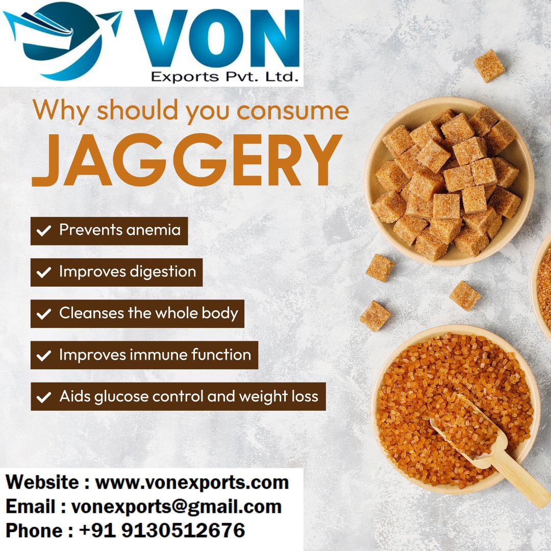 vonexports's tweet photo. Jaggery  Benefits !! #jaggery #jaggerypowder #HealthyFood #healthylifestyle #EatOut #spice #turmeric #foodnetwork #apmc #exports and Indian Spices  !!

For supply and requirement #jaggeryimport #jaggeryexporter #export #exportimport #exportimportindia contact us !! https://t.co/0fpM1VxEcZ