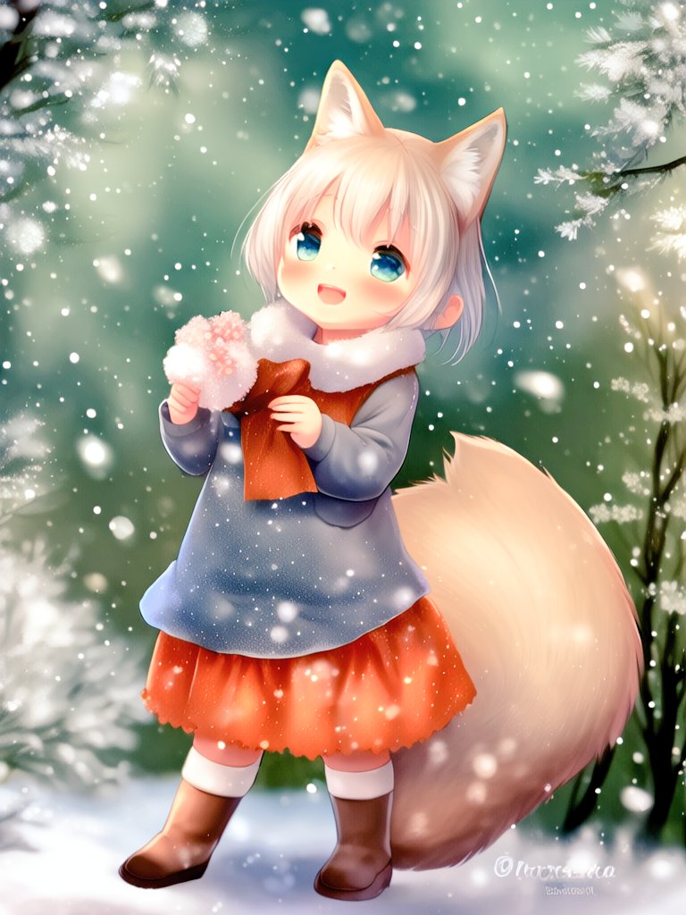 AIdrawingfun's tweet photo. #PicassoDiffusion
1.1 Demo

雪の中のキツネの女の子

涼しくなーれ❄ https://t.co/YGsT1cKHWD