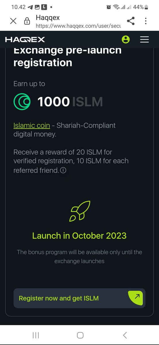 Let's join now Haqqex for get 1000 ISLM. Use this refferal code to get it : 
haqqex.com/?referral=VM-1…

#islamiccoin #islm #ISLM_MAXI #HAQQ #HAQQWallet #HAQQNetwork #haqqex
#kripto #cex #dex #coinbase #Crypto #cryptocurrency #CryptoTwitter #blockchain #EveryOneCan