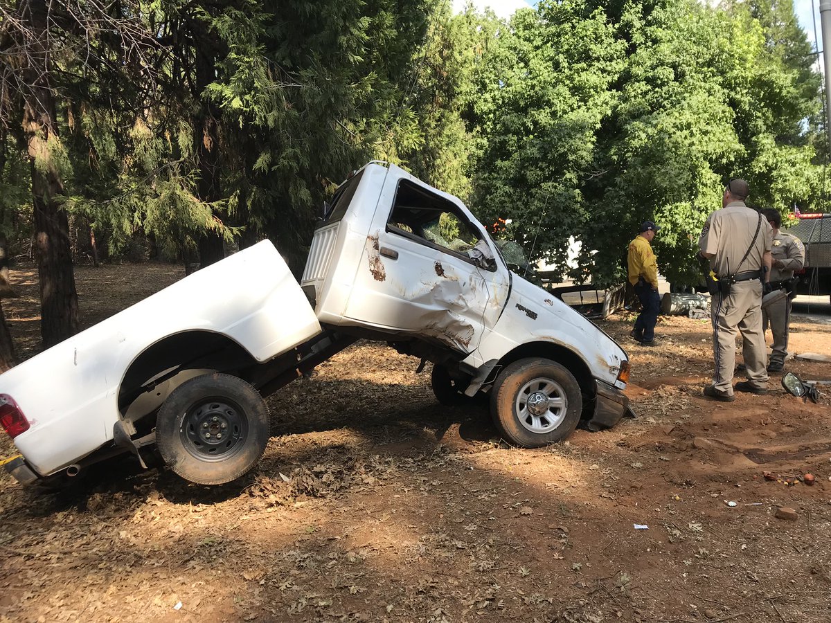 PCP_FIRE's tweet image. Peardale-Chicago Park Fire responded to a vehicle into a power pole on Hwy 174 at Bass Trail. One patient was transported by Sierra Nevada Ambulance. Ophir Hill Fire also responded. #PCPFire #OphirHillFire #CHP #NevadaCounty