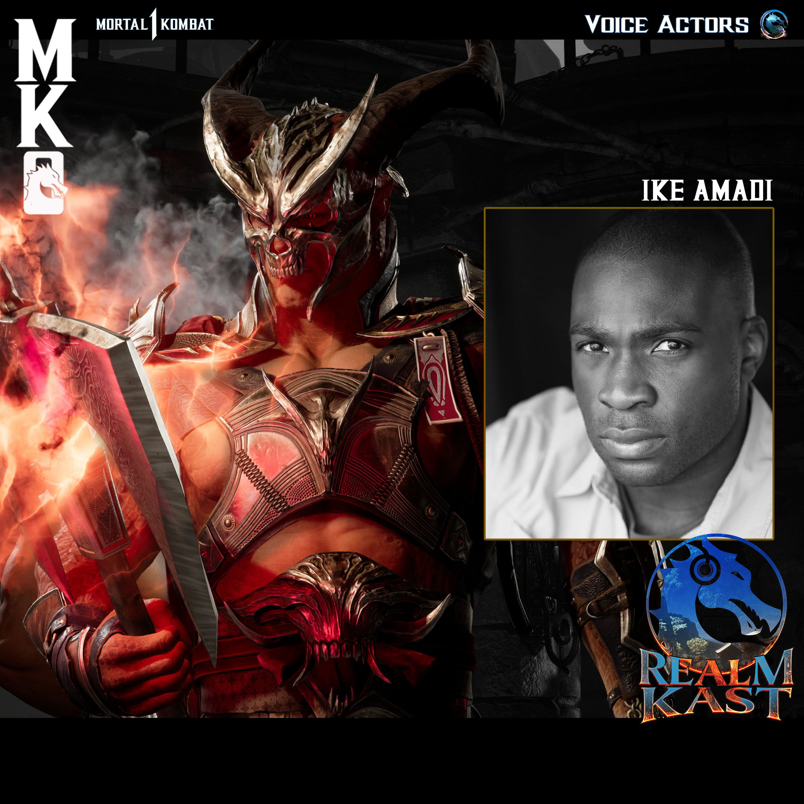 The Realm Kast: Mortal Kombat Online on X: Iké Amadi @AfricanWrdsmith  reprises his role as Shao Kahn in Mortal Kombat 1! Known for Shao Kahn in  MK11 & upcoming Onslaught. He's also