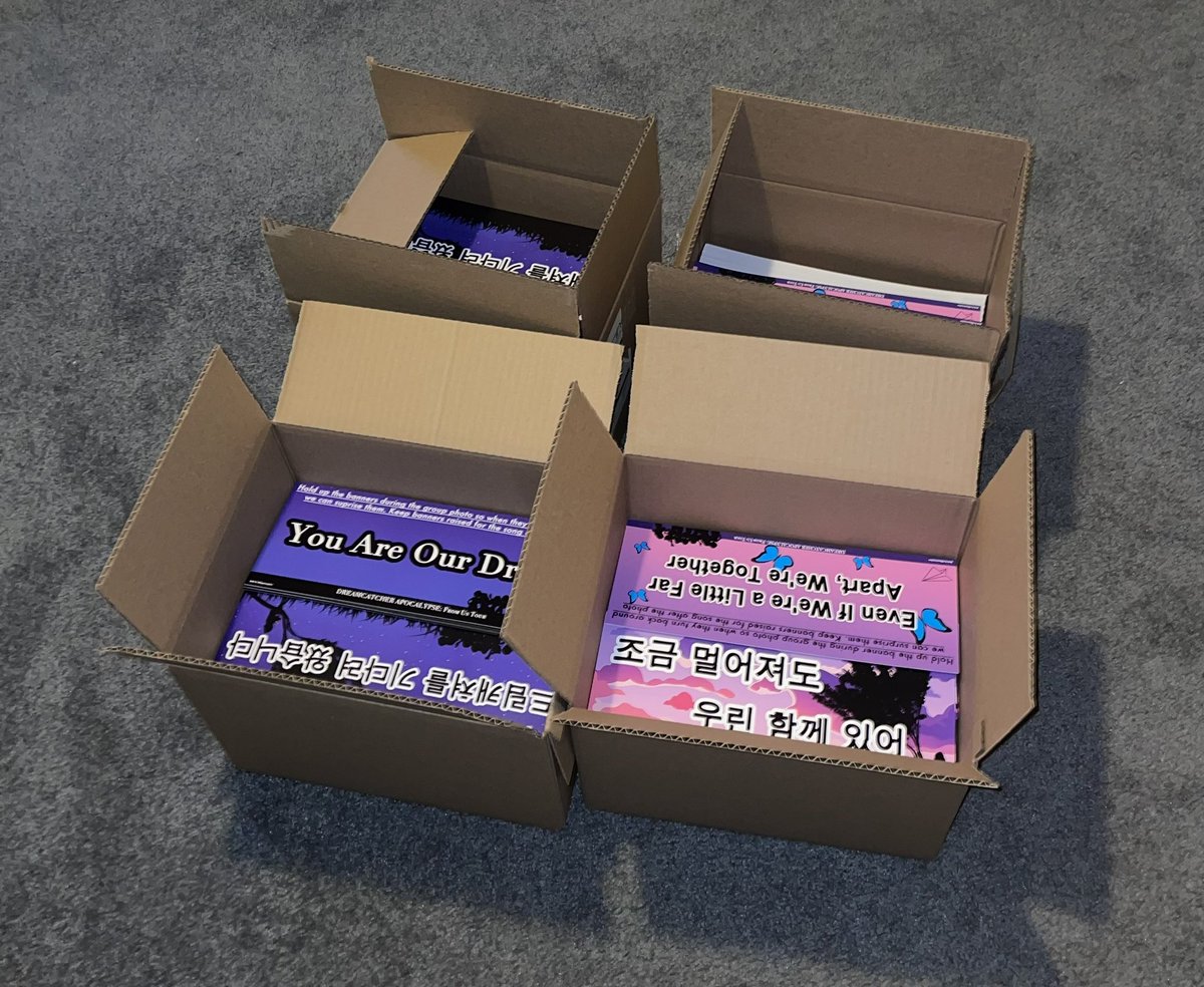 OpalInSomnia's tweet photo. Banners for Dreamcatcherโs Toronto and Orlando shows are all ready to go. ๐๐๐๐
#dreamcatcher #dreamcatchertour #dreamcatcherfromustour #dreamcatcherinorlando #dreamcatcherintoronto #kpopusa #kpopcanada #bannerevent #dreamcatcherbannerevent #dreamcatcherevent https://t.co/5rXaZZaHdZ