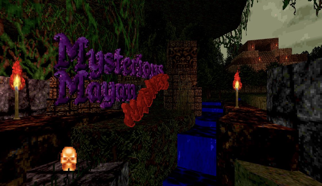 DeathBearofDoom's tweet image. At long last! Brave the jungles, fight through the ruins, and look to the stars in search of Knightguy’s hidden tomb in Mysterious Mayan Madness! RC1 out now! #pineappleunderthesea #speedmapping #doom2 #doom #doommapping
