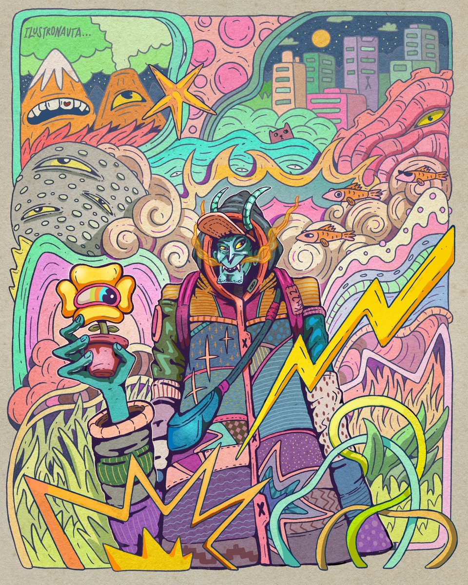 "When inner demons take shape 👹. 🎨💥 Creating this artwork made me reflect on how we learn to coexist with our shadows, using them as allies on our journey towards self-improvement. Sometimes, what we fear becomes our greatest strength."