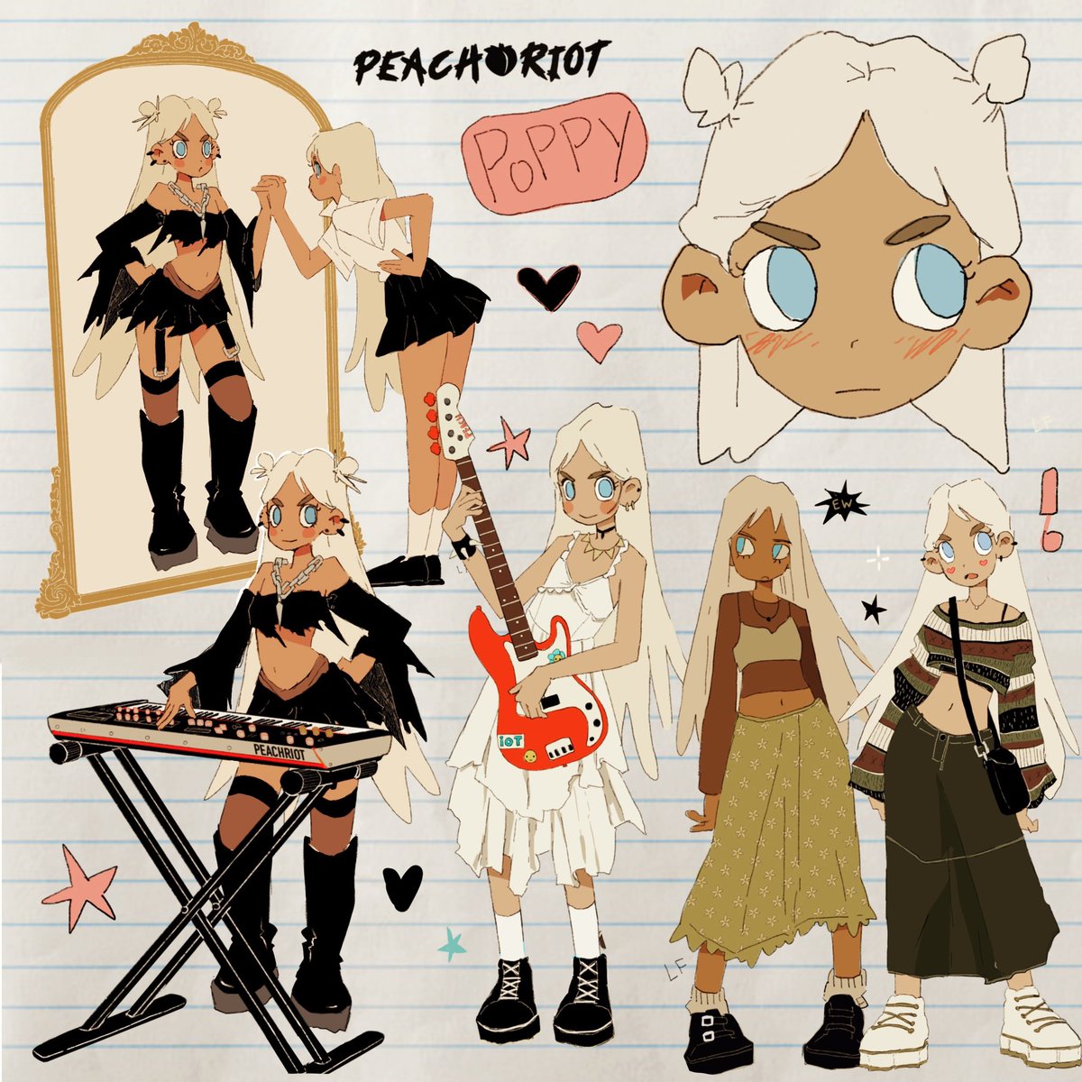 Gigi Frankie and poppy of peach riot