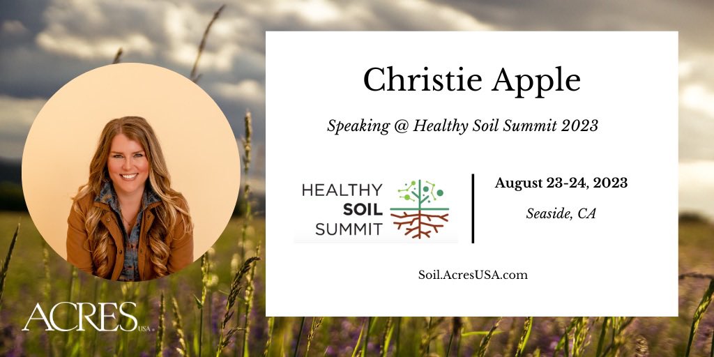 🌱 Excited to share that I'll be speaking at the Healthy Soil Summit hosted by @acresusa  in Seaside, California this week! 

I’ll be speaking on #biologicals and how they can fit into your farms’ soil health goals. 
#HealthySoilSummit #AcresUSA #SoilHealthMatters #SoilHealth