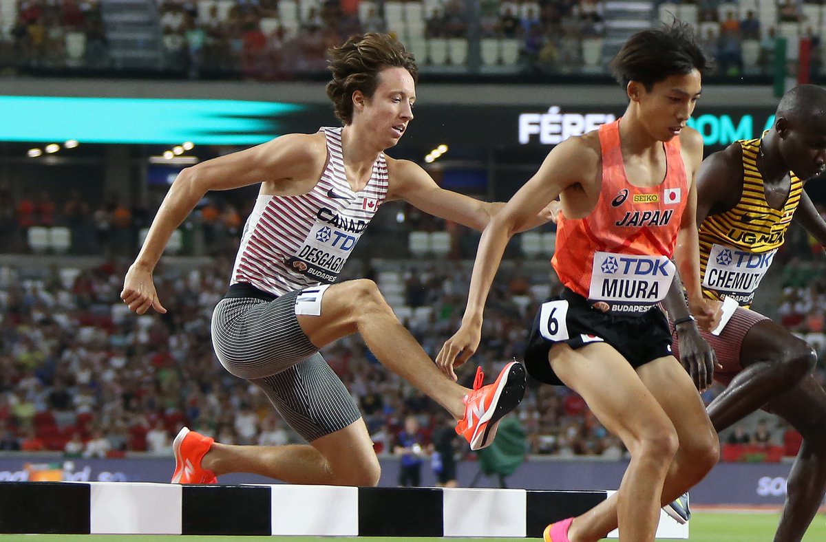 CoachLapointe's tweet photo. 🌎 Jean-Simon Desgagnés aux Mondiaux d’athlétisme sur 3000m steeple.

2022 (Eugene) 24 ans - 36e place (1er mondiaux en carrière).

2023 (Budapest) 25 ans - 8e place (2e mondiaux en carrière).

L’expérience 2022 lui a permis d’exceller en 2023.

Maintenant, priorité JO 2024. https://t.co/5jG7x7Pg1q