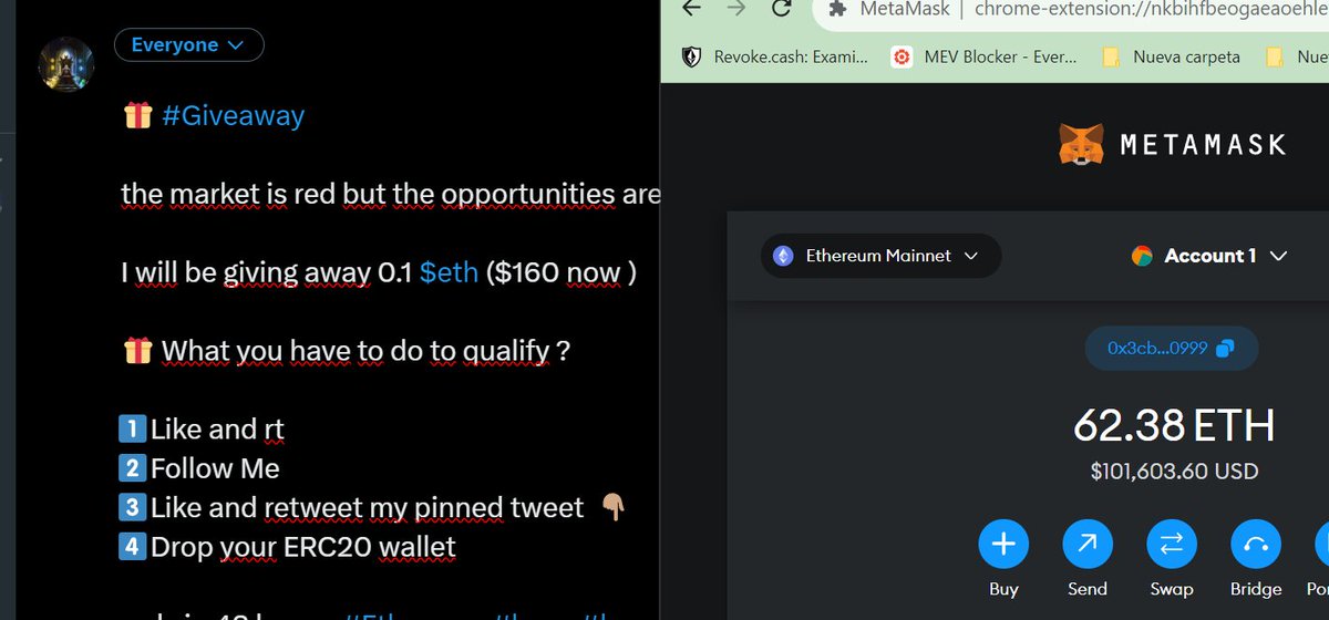🎁#Giveaway

 the market is red but the opportunities are out there

 I will be giving away 0.1 $eth ($160 now )

🎁What you have to do to qualify ?  

1⃣Like and rt
2⃣Follow Me  
3⃣Like and retweet my pinned tweet 👇🏽
4⃣Drop your ERC20 wallet 

ends in 48 hours  #Ethereum #base