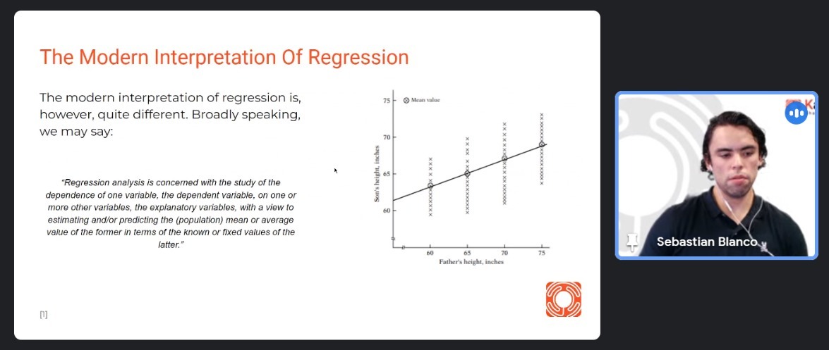 BIVAMX's tweet photo. #Ahora se lleva a cabo la sesión 3 del programa «Python in Finance from Zero to Hero» #Workshop2, en colaboración con el #InstitutoBIVA y #Kaxanuk, donde el Quant Sebastián Blanco abordará el tema de “The Modern Interpretation of Regression" aplicado en el programa Python. https://t.co/2yR72OeEb0