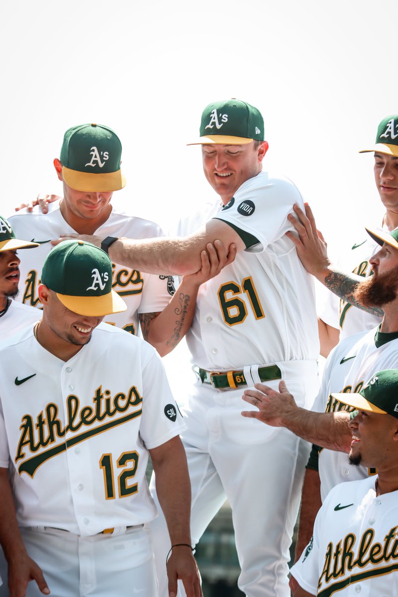 Athletics's tweet photo. Most likely to almost fall off the bleachers: Zach Jackson https://t.co/i4ViUW9zLc