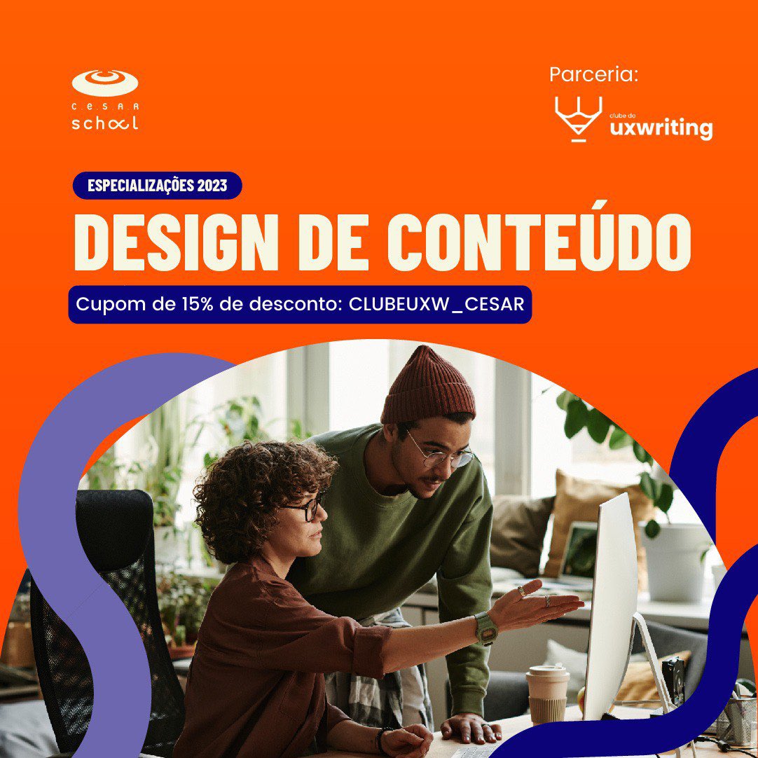 Clube do UX Writing ✍️💜 tweet media