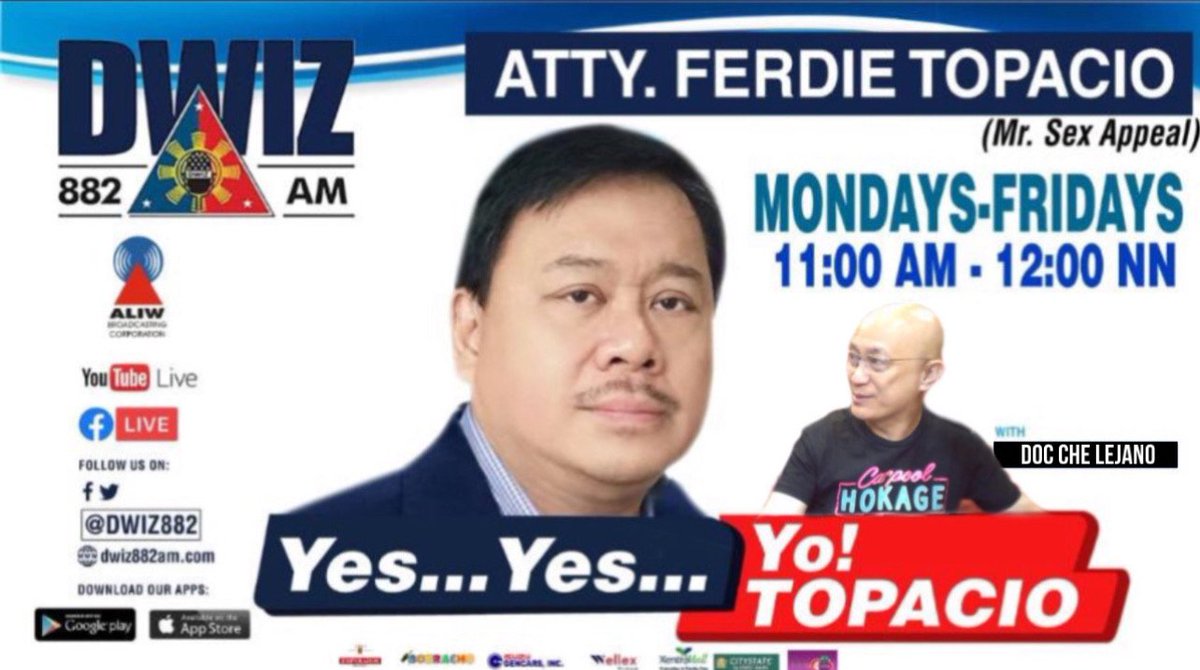 YesYesYo13's tweet photo. Yeeeeeah baaaaaa!! MALAPIT NA ANG YYYOT-AN!! Mamaya nang 11 AM. Sa DWIZ 882 AM lamang. At mapapanood sa free TV digital channel 23 at sa mga digital blackboxes at Channel 27, YouTube®️ at Facebook®️ Live at iba pang platforms. Yeah ba!! https://t.co/1pVrkZjunr