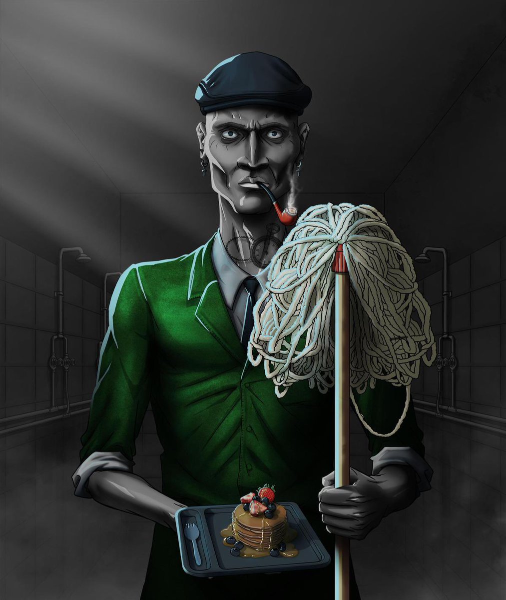 MackDaddy's tweet photo. @CardanoTrain @InmatesOTWT As we mop and smoke our pipes, let's have some pancakes! Let's go!! And welcome to the fam. #pipeclub @InmatesOTWT https://t.co/6citVXyW9Q
