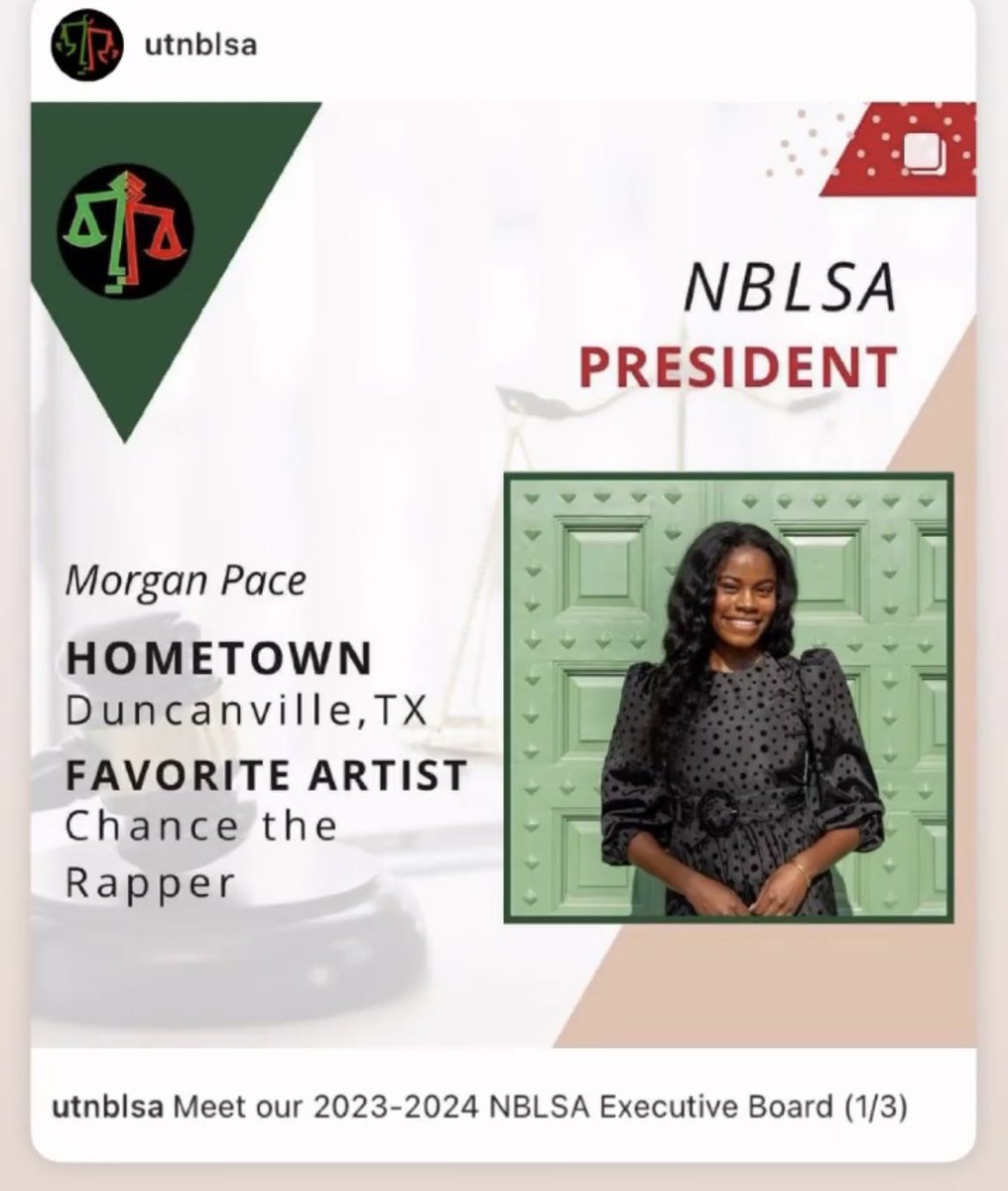 charapace08's tweet image. The University of Texas’ National Black Law Student Association President… Mo Pace…#gomo #futurelawyer