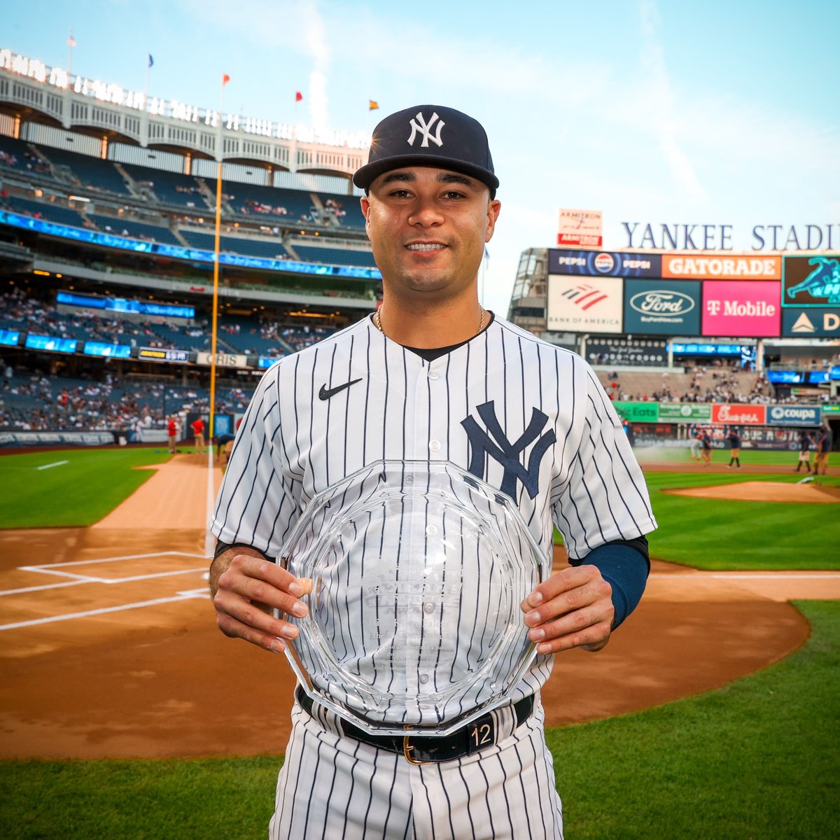 Yankees's tweet photo. Congratulations to @Isiahkf11 — our 2023 @MLBPAA Heart and Hustle Award winner!

No one better embodies the spirit and traditions of the game than Isiah 👏 https://t.co/bl5doJiIK3