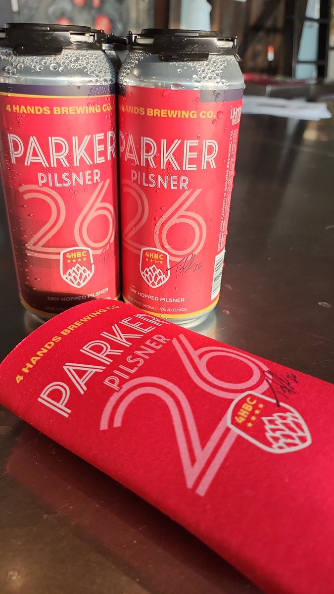 nolantr's tweet photo. Managed to swing by and pick up the #parkerpilsner @4handsbrewingco - I will say this is one damn fine beer. @tim_parker26 thank you for being #allforcity and teaming up with one of my favorite local breweries #stlouiscitysc #stlouiscity #mls #timparker https://t.co/QNDseUGifC