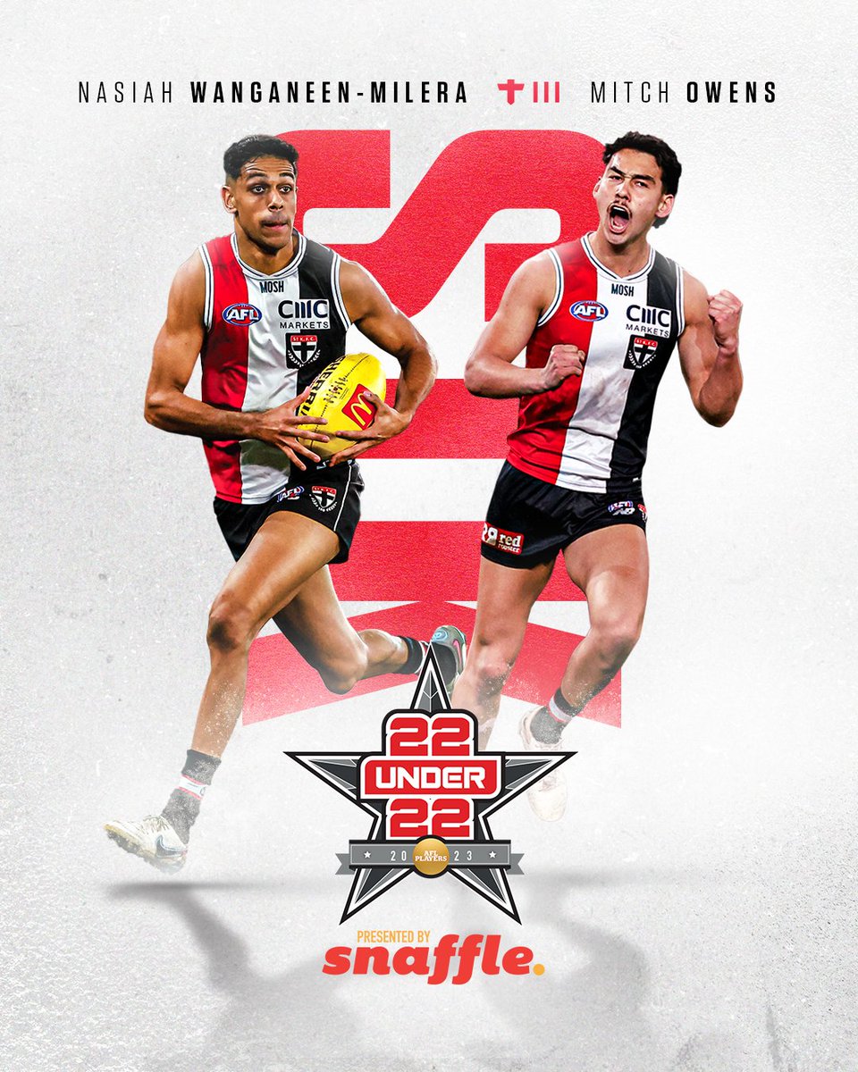 These two 😍

Congrats to Nas and Mitchito on their maiden @AFLPlayers #22Under22 selections!