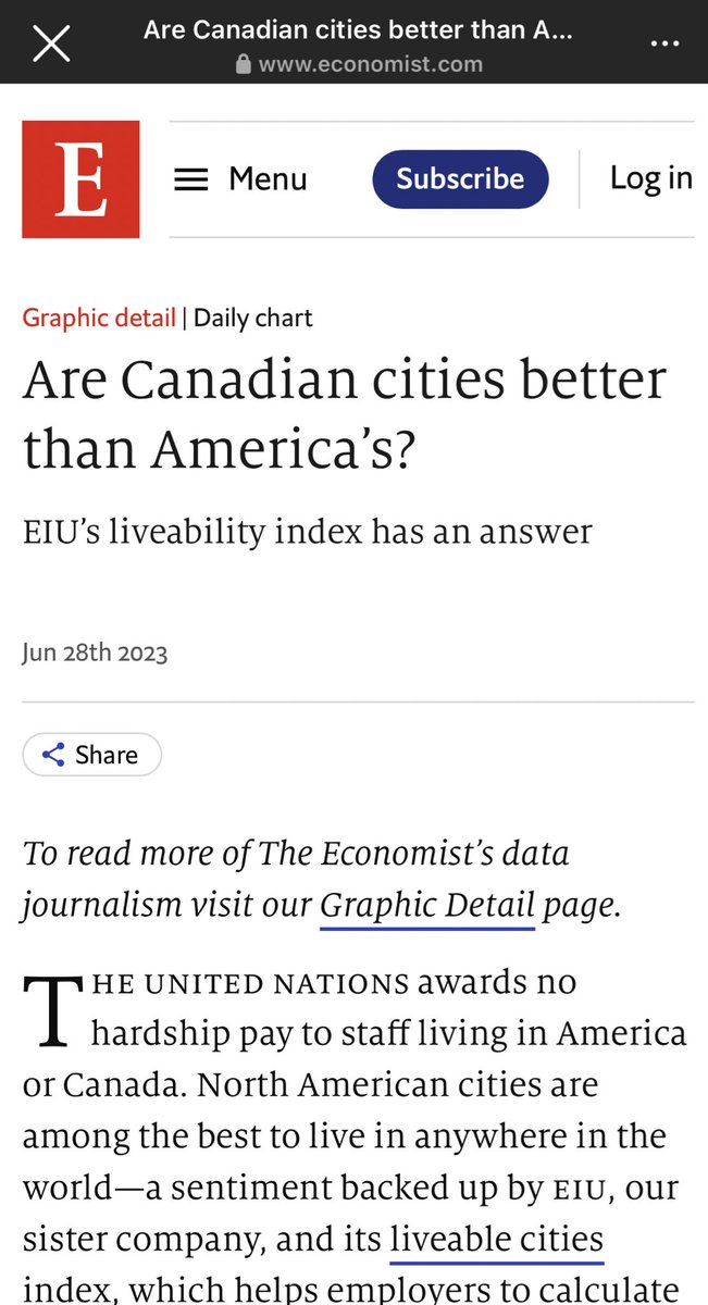 angielei's tweet photo. He notado que según @TheEconomist, (un medio qué me sonaba serio) Canadá no es parte de América 🙃 https://t.co/NEaopSFkUf
